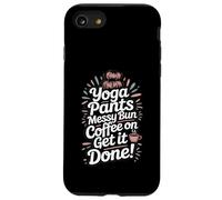 Pantalon de Yoga Messy Bun Coffee on Get It Done Moms caféine Coque pour iPhone SE (2020) / 7/8