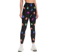 Pantalon de Yoga Taille Haute pour Femme avec Motif Animal Empreinte de Patte Arc-en-Ciel (4)