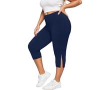 Pantalon de yoga taille haute pour femme, pour entraînement, gym, course à pied, design fendu sur le côté, respirant, extensible, leggings longueur huitième pour femme, vêtements de sport confortables
