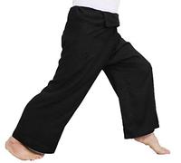 Pantalon de yoga thaïlandais pour homme et femme - Type 2 - Noir