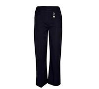 Pantalon d'écolier pour fille avec pendentif cœur semi-élastique, bleu marine, 13-14 ans Slim
