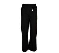 Pantalon d'écolier pour fille avec pendentif cœur semi-élastique, Noir , 12-13 ans Slim