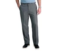 Pantalon décontracté 18 Haggar pour homme, plat sur le devant, taille extensible dissimulée - gris -