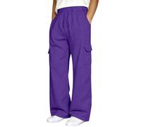 Pantalon décontracté à Fermeture éclair aux Chevilles et Bordure en Maille | Baggy Cargo Homme Léger Mesure Collant Évasé Détente Serrage Troue Sarouel Invité Tissé W32 Entraînement