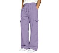Pantalon décontracté à Fermeture éclair aux Chevilles et Bordure en Maille | Baggy Cargo Homme Léger Mesure Collant Évasé Détente Serrage Troue Sarouel Invité Tissé W32 Entraînement