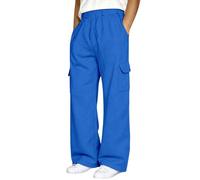 Pantalon décontracté à Fermeture éclair aux Chevilles et Bordure en Maille | Baggy Cargo Homme Léger Mesure Collant Évasé Détente Serrage Troue Sarouel Invité Tissé W32 Entraînement