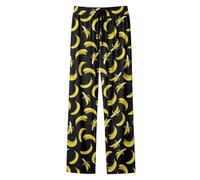 Pantalon Décontracté Baggy Confortable Pantalon décontracté féminin imprimé intégral Coupe Ample Confort léger et Douceur élastique idéal Quotidien et activités de Plein air (Black, XXL)