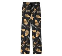 Pantalon Décontracté Confortable Simple Pantalon décontracté Quotidien avec imprimé intégral Coupe Stretch Douce Confortable Bas légers Polyvalents pour Femme Tendance Usage journalier (Black, XL)