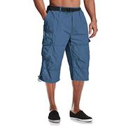 Pantalon Décontracté d'homme Pantalon Bermuda Court 3/4Pantalon Loisir De Sport Pantalon De Travail Taille ÉLastique Capri Pantalons Court D’Entraînement