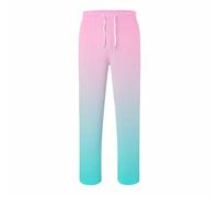 Pantalon décontracté et fuselé pour enfant avec dégradé de couleurs élégant pour le quotidien, Rose, 4-5 ans