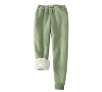 Pantalon Décontracté Femme Coton - Pantalon Detente Femme Maison Pant Thermique Doublé en Polaire Bottoms Épais Pantalons avec Cordon De Serrage Pants avec Deux Poches Sarouel Couleur Pure Sarouel