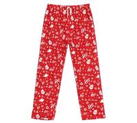 Pantalon décontracté Homme Douceur extrême pour Un Confort Optimal avec Ceinture élastique et Tissu aéré léger idéal déplacements extérieurs Maison (Red, L)