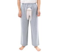 Pantalon décontracté homme pour soins facilité d'ouverture confort maison nursing tissu respirant durable quotidien Pantalon homme décontracté quotidien confortable élasticité taille (Grey, L)