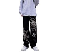 Pantalon Décontracté Homme Style Hip-Hop Coupe Ample Respirant Confortable Été Tendance Urbaine Moderne Pantalon Training Homme Fitness Gym Sportif élasticité liberté de Mouvement (Black, XXXL)