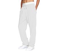 Pantalon décontracté masculin à ceinture double coupe droite pour un style urbain et confortable parfait usage quotidien Pantalon cargo homme stretch confortable quotidien poches style (White, M)