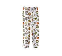 Pantalon Décontracté - Pantalon De Noel Homme Men's And Women's Christmas Tree Full Of Printed Flower Bouquet Foot Drawstring Casual Pants Comfortable Everything With Holiday Atmosphere Full