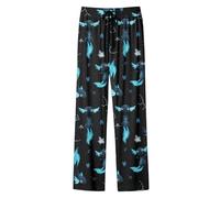 Pantalon décontracté pour femme avec imprimé intégral - Pantalon tendance pour les tenues de style urbain confortable, Noir , M