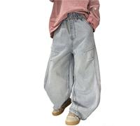 Pantalon décontracté pour garçon avec taille élastique confortable, idéal pour le quotidien et l'école. Ce jean robuste pour enfant offre une taille haute grâce à sa taille élastique, parfait pour les