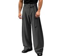 Pantalon décontracté pour homme avec surface texturée incurvée pour un style moderne et décontracté - Idéal pour le quotidien et les loisirs - Polyvalent avec un t-shirt, un gilet ou une chemise