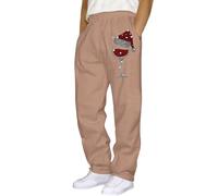 Pantalon décontracté pour homme - Pantalon hip-hop de Noël - Couleur unie - Avec manchette à lacets - Poche pratique pour des activités de loisirs élégantes, kaki, M