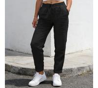 Pantalon décontracté taille haute taille élastique pour femme