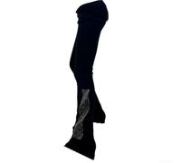 Pantalon d'entraînement de patinage artistique en polyester stretch avec intérieur en polaire chaude et jambes fuselées (M)