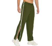 Pantalon d'entraînement pour Homme avec Fermeture éclair sur Toute la Longueur, Pantalon de Jogging, Pantalon déchiré, Pantalon de Loisirs, vêtement de Sport Ample et décontracté avec Poche