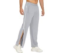 Pantalon d'entraînement pour Homme avec Fermeture éclair sur Toute la Longueur, Pantalon de Jogging, Pantalon déchiré, Pantalon de Loisirs, vêtement de Sport Ample et décontracté avec Poche
