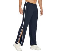 Pantalon d'entraînement pour Homme avec Fermeture éclair sur Toute la Longueur, Pantalon de Jogging, Pantalon déchiré, Pantalon de Loisirs, vêtement de Sport Ample et décontracté avec Poche