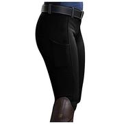 Pantalon d'équitation d'hiver en Polaire pour Femme - Pantalon d'équitation Complet - Legging Thermique doublé avec Poche pour téléphone Portable - Poches - avec Poche pour téléphone Portable