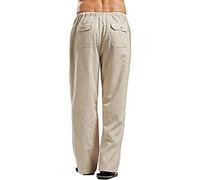 Pantalon D'été Homme Pas Cher Taille Elastique Pantalons Casual Plage Yoga Toile Printemps Ete Pants Travail Coupe Droite Décontracté Confortable Costume pour Homme Mode