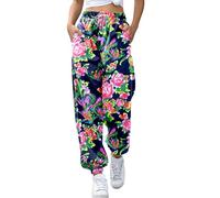 Pantalon d'hiver citrouille Halloween Pantalon de sport adapté avec impression sur le bas poches pantalon de jogging sport taille haute pantalon polaire d'hiver, Marine militaire, S