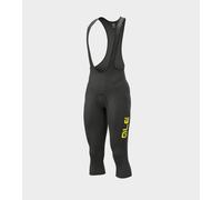 Pantalon D'Hiver Cyclisme ALE' 3/4 SOLID WINTER Noir-Jaune Fluo 2025