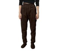 Pantalon d'hiver décontracté en polaire avec taille haute pour femme - Design de jogging élastique doux pour une détente confortable dans votre propre maison, marron, S