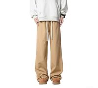 Pantalon d'hiver en polaire pour homme, long, ample, droit, confortable