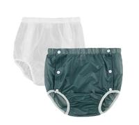 Pantalon D'incontinence Adulte 2 Pièces Imperméable | Couvre-couches en plastique réutilisables for hommes et femmes, sous-vêtements lavables et étanches for incontinence(F,Large)