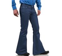 Pantalon disco pour homme, pantalon jean vintage des années 60 et 70, style à pattes d’éléphant, bleu 1, X-Large