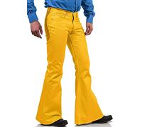 Pantalon disco pour homme, pantalon jean vintage des années 60 et 70, style à pattes d’éléphant, jaune, Large