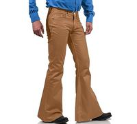Pantalon disco pour homme, pantalon jean vintage des années 60 et 70, style à pattes d’éléphant, Marron., 4X-Large