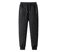Pantalon doublé en polaire pour homme - Beige - Doublure en polaire - Pantalon de jogging thermique pour homme - Pantalon de randonnée thermique pour l'hiver et le travail, BK1., 5XL