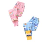 Pantalon Doublé Polaire Fille 1-9 Ans Ensemble 2 Pièces Chaud Hiver Taille Élastique Pas Cher Chic Leggings Sport Casual Mignon Dessin Animé (2-3 Ans, Ba)