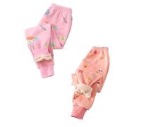 Pantalon Doublé Polaire Fille 1-9 Ans Ensemble 2 Pièces Chaud Hiver Taille Élastique Pas Cher Chic Leggings Sport Casual Mignon Dessin Animé (2-3 Ans, BB)
