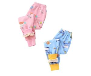 Pantalon Doublé Polaire Fille 1-9 Ans Ensemble 2 Pièces Chaud Hiver Taille Élastique Pas Cher Chic Leggings Sport Casual Mignon Dessin Animé (2-3 Ans, Ba)