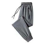 Pantalon Doublé Polaire Homme Baggy Pantalon Jogging, Pants De Running Homme Oversize l'hiver Doublé Polaire Thermique Chaud Coton Ample Respirant avec Poches Confortable Casual Pants