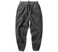 Pantalon Doublé Polaire Homme Large Pantalons De Sport, Pantalons Homme l'hiver Doublé Polaire Coton Ample Thermique Chaud Confortable Doux avec Poches Taille Elastique Respirant Sportwear