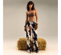 Pantalon droit à imprimé multicolore pour l'hiver L,M,S,XSTie dye,Plantes,Tout ImpriméJean