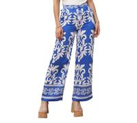 Pantalon droit à motifs baroques.Possède des poches sur les côtés.Se ferme par un bouton et une fermeture zippée. pour femme - M/L