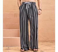 Pantalon droit à taille décontractée avec cordon de serrage pour hommes, en tissu tissé, pour un port quotidien, automne L,M,S,XL,XS,XXL,XXS,XXXL,XXXXLCoutume populaireTissu tissé