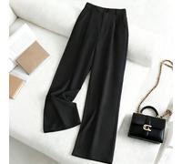 Pantalon droit ample et décontracté pour femmes avec bande de taille à bouton Petite XXS,Petite XS,Petite S,Petite M,Petite LTissu tissé