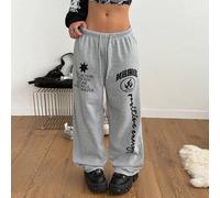 Pantalon droit décontracté à jambes larges avec ourlet à cordon de serrage 14Y,13Y,16Y,15YgraphiquePolyester